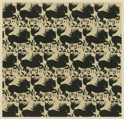 Buntpapier Pferde
