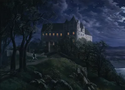 Burg Scharfenberg At Night