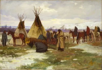 Burial Cortege Of A Crow Chief