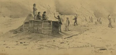 Burning Breastworks And Forts At Manassas