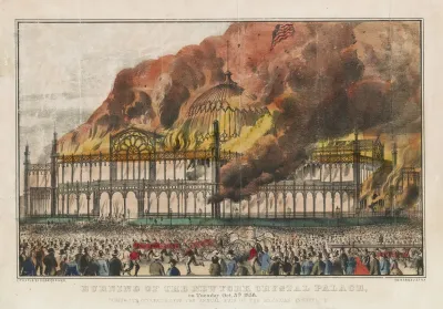 Burning Of The New York Crystal Palace On Tuesday Oct 5th 1858
