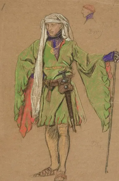 Bushy Costume Sketch For King Richard Ii