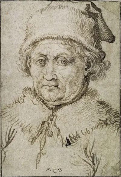 Bust Length Image Of An Old Man With Fur Collar And Hat
