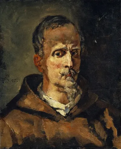 Bust Of A Capuchin Representing The Photographer Oberli Of Solothurn In A Cowl