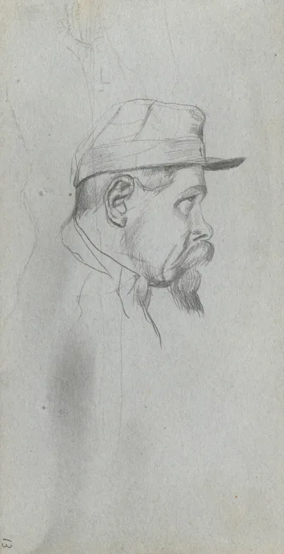 Bust Of A Man In Profile