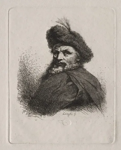 Bust Of A Man With A Fur Cap