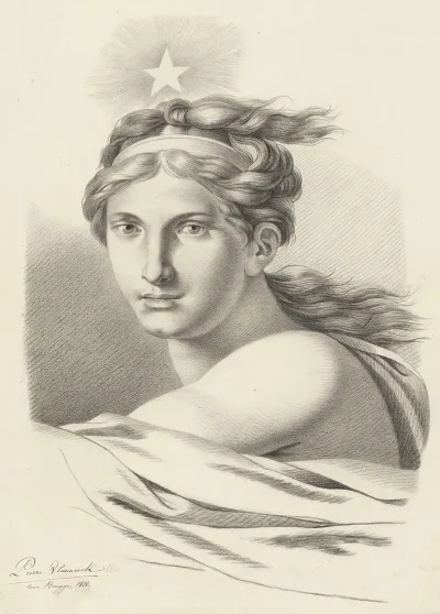 Bust Of A Woman With A Star