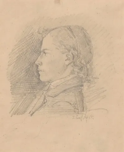 Bust Of A Young Man In Profile