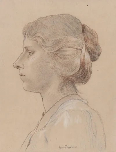 Bust Of A Young Woman In Profile