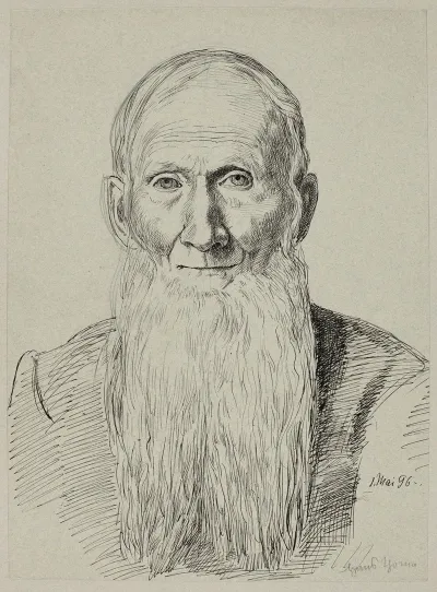 Bust Of An Old Man With A Long Beard