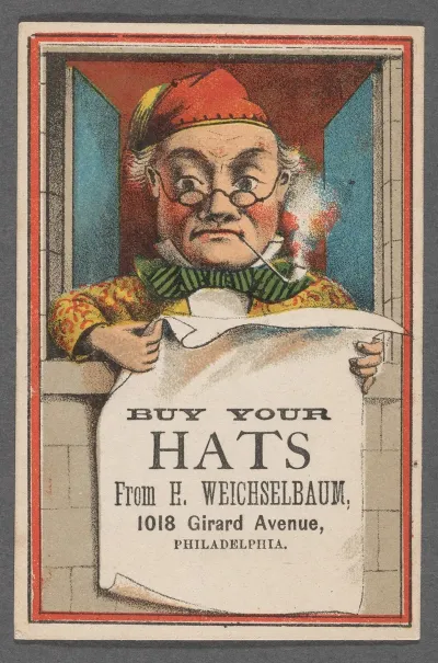 Buy Your Hats From H Weichselbaum 1018 Girard Avenue Philadelphia