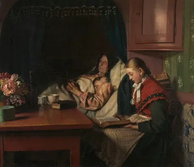 By Grandmothers Sickbed