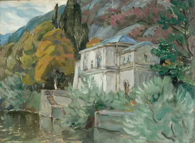 By Lago Di Como Study From Italy