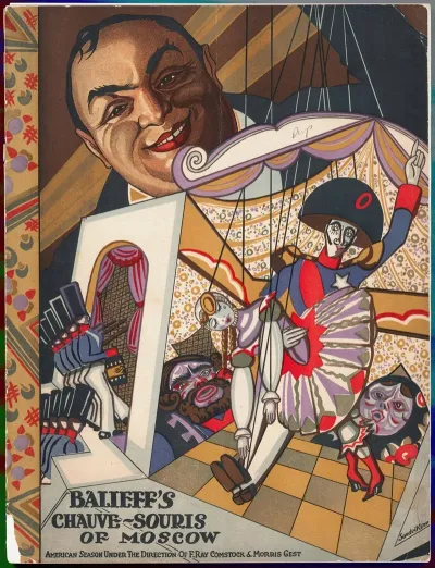 Cabaret Program Cover For Balieffs Chauve Souris Of Moscow
