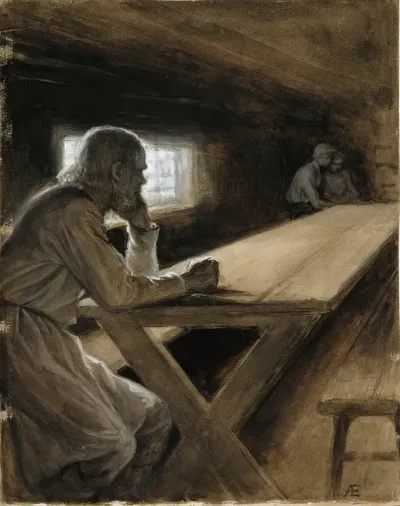 Cabin Interior From The Poem The Clouds Brother