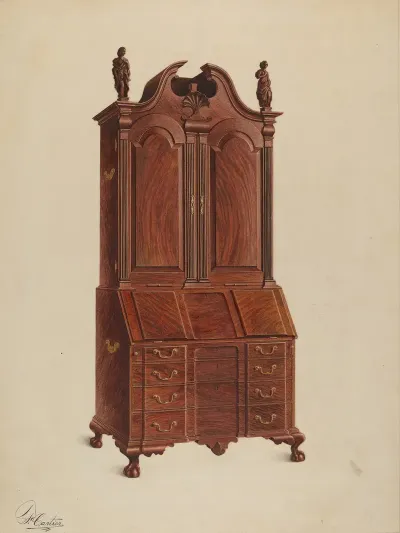 Cabinet Top Desk Secretary