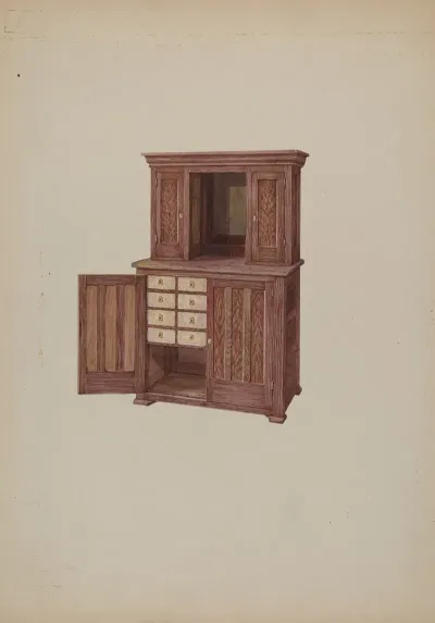Cabinet With Ivory Keyholes 2