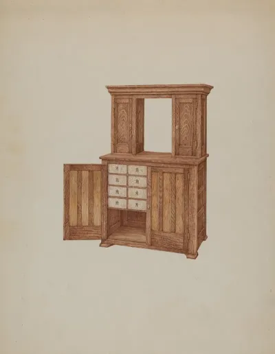 Cabinet With Ivory Keyholes