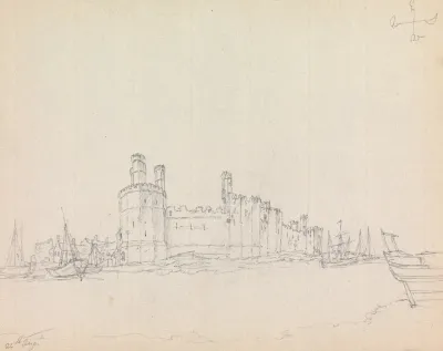 Caernarfon Castle Outside Of Eagle Tower