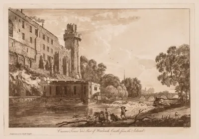 Caesars Ower And Part Of Warwick Castle From The Island