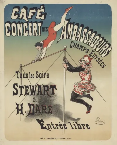 Cafe Concert Des Ambassadeurs Stewart Et H Dare