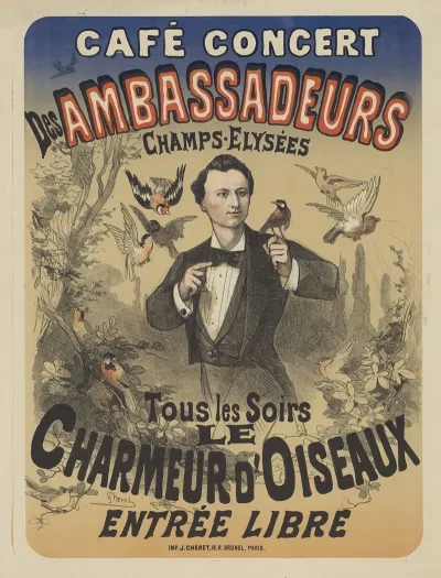 Cafe Concert Des Ambassadeurs Tous Les Soirs Le Charmeur Doiseaux