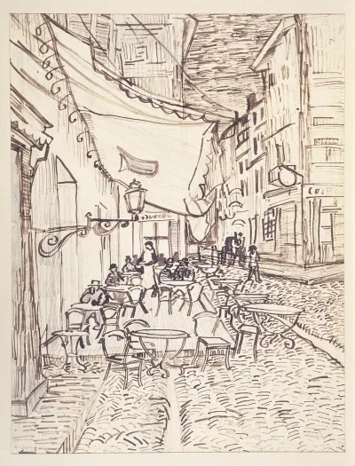 Cafe Terrace At Night