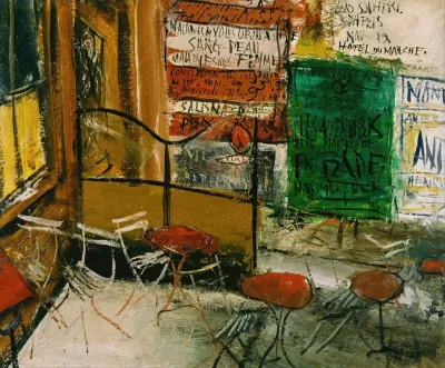 Cafe Terrace With Posters