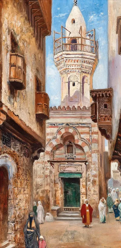 Cairo A Street Scene At Khan Al Khalili Bazaar