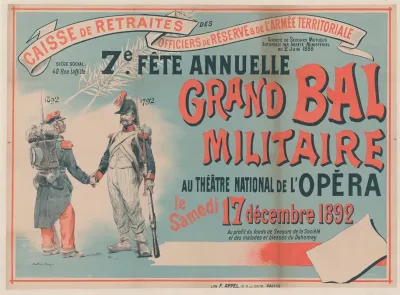 Caisse De Retraites Des Officiers De Reserve Et De Larmee Territoriale Grand Bal Militaire Au Theatre National De Lopera