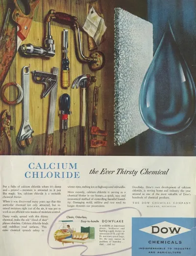 Calcium Chloride The Ever Thirsty Chemical 1950