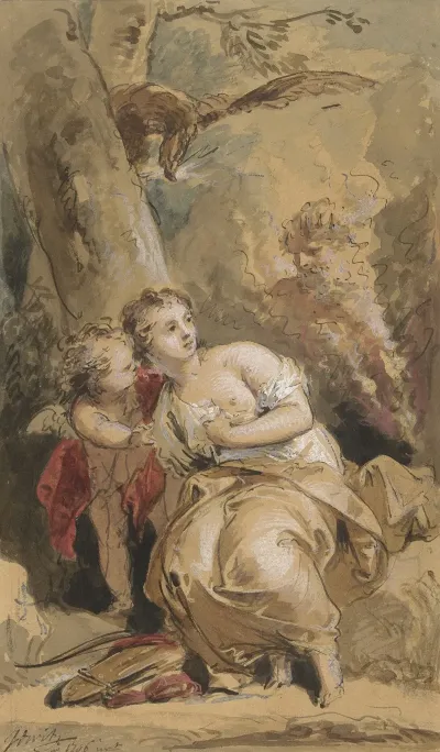 Callisto Amor En Jupiter Met De Adelaar