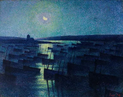 Camaret Moonlight And Fishing Boats