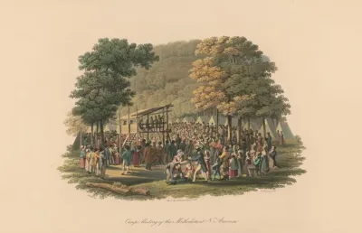 Camp Meeting Of The Methodists In North America