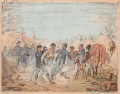 Camp Of The Thirty Second Regiment Indiana Volunteers Company A Near Stones River Tennessee January 1863