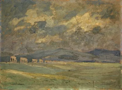 Campagna With Distant Aqueduct