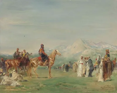 Campement Arabe Dans Les Montagnes De Latlas