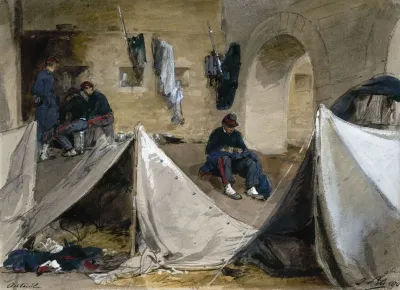 Campement De Mobiles Bretons Sous Le Viaduc Dauteuil En 1870