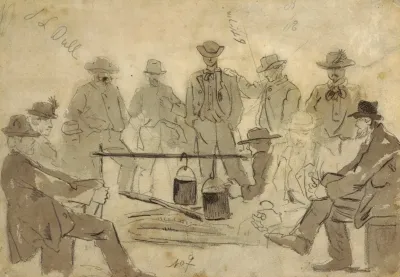 Campfire With Soldiers