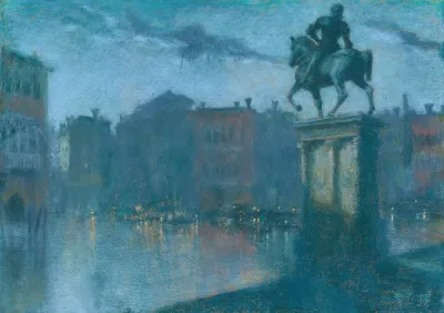 Campo Santi Giovanni E Paolo Venice At Dusk