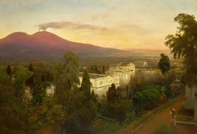 Campo Santo In Poggioreale The Vesuvius Beyond