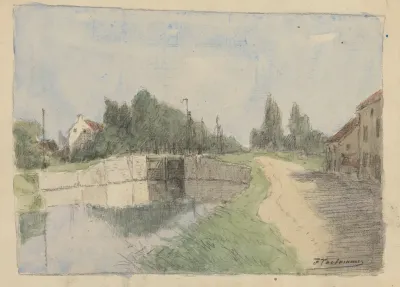 Canal De Louvain A Malines Ecluse