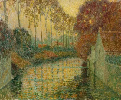 Canal In Autumn Gisors