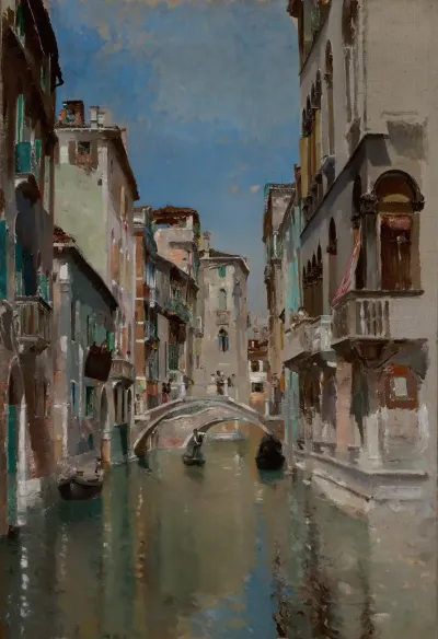 Canal In Venice San Trovaso Quarter