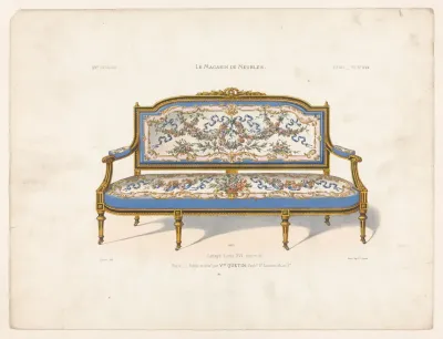 Canape Louis Xvi Noir Et Or