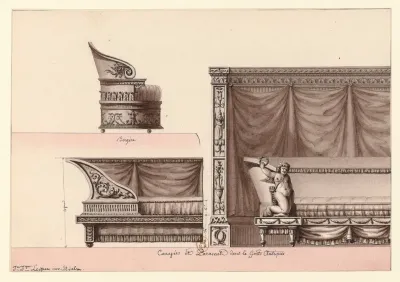 Canapees Et Paravent Dans Le Gouts Antiques