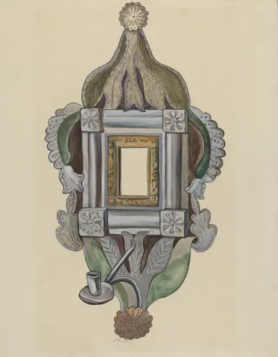 Candle Sconce With Mirror