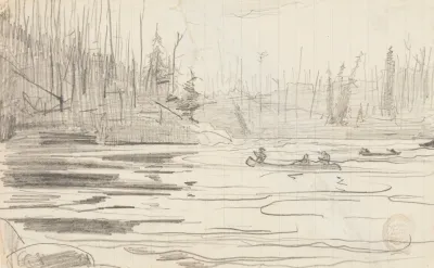 Canoes On A Lake