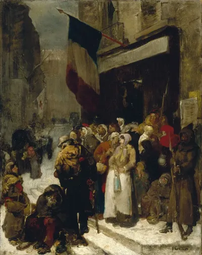 Cantine Municipale Au Faubourg Saint Martin Pendant Le Siege De Paris 1871