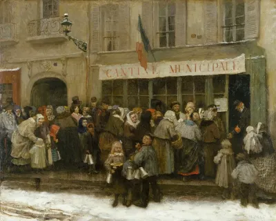 Cantine Municipale Pendant Le Siege De Paris 1870 1871